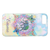 Monogramm-heiliger Hennastrauch-Elefant Case-Mate iPhone Hülle (Rückseite (Horizontal))