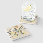 Monogramm | heiliges II Steinuntersetzer (Seitenansicht)