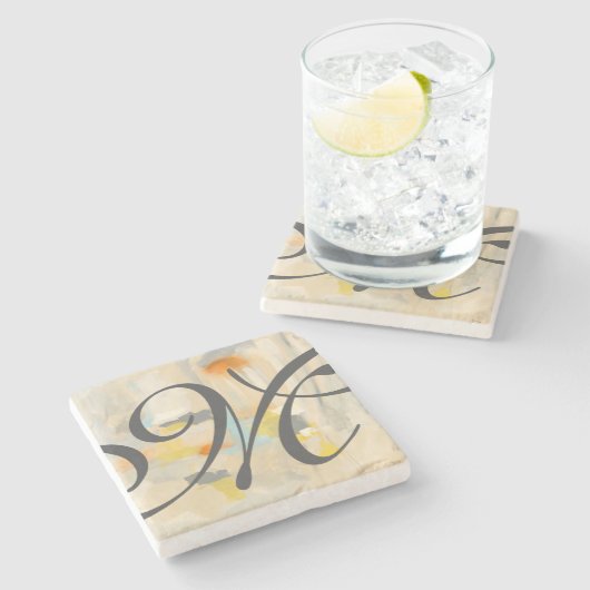 Monogramm | heiliges II Steinuntersetzer (Seitenansicht)