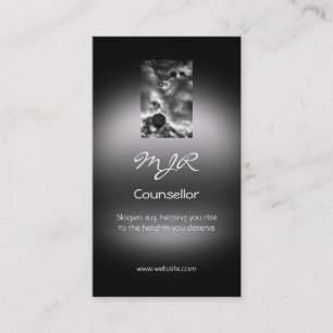 Monogramm, Heißluftballon-Stapel, metallisches Aus Visitenkarte