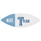 Monogramm, hellblau und weiß football (Panel)