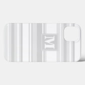 Monogramm hellgraue Streifen Case-Mate iPhone-Hüll iPhone Hülle (Rückseite (Horizontal))