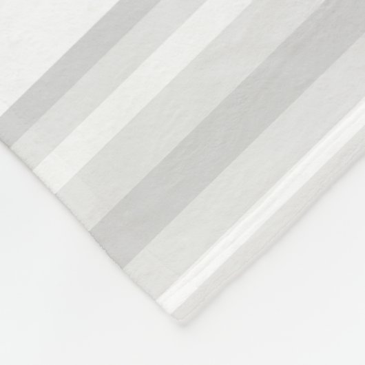 Monogramm hellgraue Streifen Fleecedecke (Ecke)