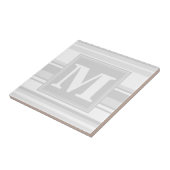 Monogramm hellgraue Streifen Fliese (Seite)