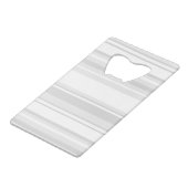 Monogramm hellgraue Streifen Geldbeutel Flaschenöffner (Rückseite Schrägansicht)