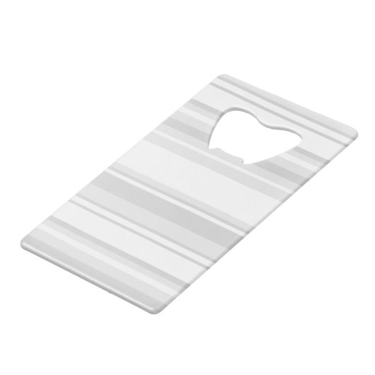 Monogramm hellgraue Streifen Geldbeutel Flaschenöffner (Rückseite Schrägansicht)