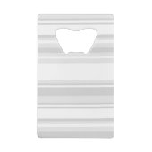 Monogramm hellgraue Streifen Geldbeutel Flaschenöffner (Rückseite)