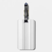 Monogramm hellgraue Streifen Gepäckanhänger (Rückseite vertikal)