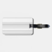 Monogramm hellgraue Streifen Gepäckanhänger (Rückseite horizontal)