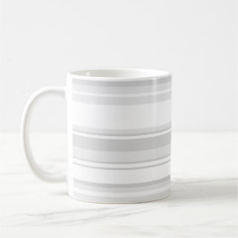 Monogramm hellgraue Streifen Kaffeetasse