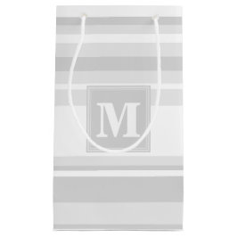 Monogramm hellgraue Streifen Kleine Geschenktüte