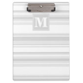 Monogramm hellgraue Streifen Klemmbrett (Vorderseite)