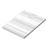 Monogramm hellgraue Streifen Notizblock (Rotiert)