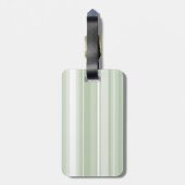 Monogramm hellgrüne Streifen Gepäckanhänger (Rückseite vertikal)