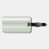 Monogramm hellgrüne Streifen Gepäckanhänger (Rückseite horizontal)