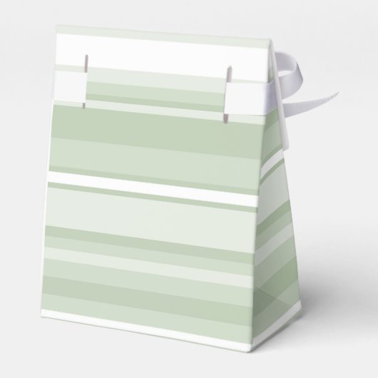Monogramm hellgrüne Streifen Geschenkschachtel (Rückseite)