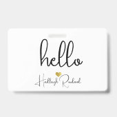 Monogramm Hello Name Ausweis (Vorderseite)