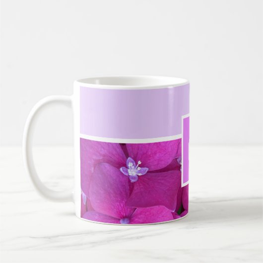 Monogramm Hellrosa Kaffeetasse (Links)