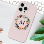 Monogramm Herbst Blume Herbstliche Rose Blumendruc iPhone Hülle