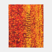 Monogramm Herbst-Herbstlaube Fleecedecke (Vorderseite)