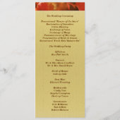 Monogramm Herbstblatt Hochzeitsprogramm-Einladung Programm (Rückseite)