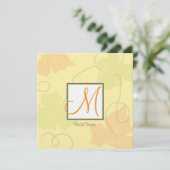 Monogramm Herbstdusche Einladung (Stehend Vorderseite)
