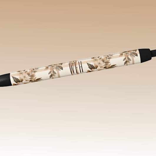 Monogramm | Herbstfall Karierte Farbe Kugelschreiber