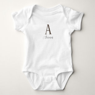 Monogramm Herbstflasche Baby Strampler
