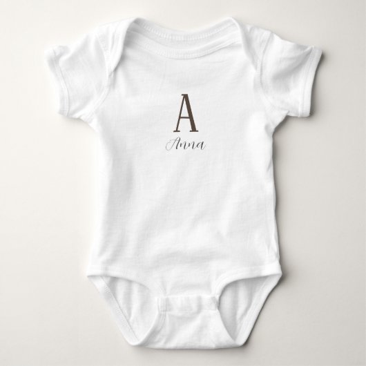 Monogramm Herbstflasche Baby Strampler (Vorderseite)