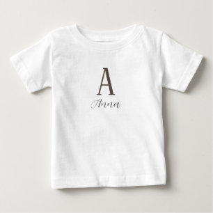 Monogramm Herbstflasche Baby T-shirt
