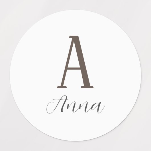 Monogramm Herbstflasche Etiketten (Design 2)