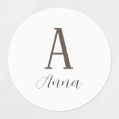 Monogramm Herbstflasche Etiketten (Design 1)