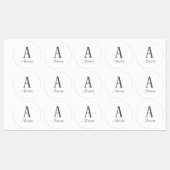 Monogramm Herbstflasche Etiketten (Blatt)