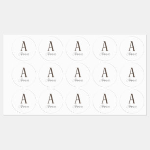 Monogramm Herbstflasche Etiketten