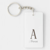 Monogramm Herbstflasche Schlüsselanhänger (Vorderseite)