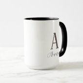 Monogramm Herbstflasche Tasse (VorderseiteRechts)