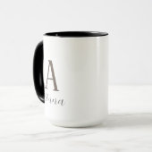 Monogramm Herbstflasche Tasse (Vorderseite Links)