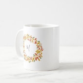 Monogramm Herbstkissenpilz Kaffeetasse (Vorderseite Links)