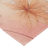 Monogramm Herbstlaub Aquarellfarbe Tischdecke (Schrägansicht)