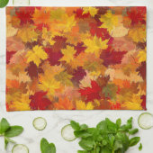 Monogramm Herbstlaub für die Farbe der Farbe - Vin Geschirrtuch (Gefaltet)