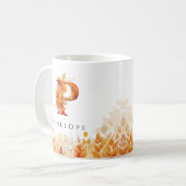 Monogramm-Herbstlaube Anfangsbuchstaben P Kaffeetasse (Vorderseite Links)