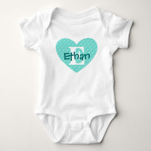 Monogramm-Herz Baby Strampler