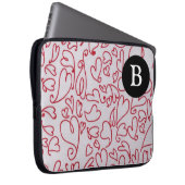 Monogramm Herz Laptopschutzhülle (Vorne Rechts)