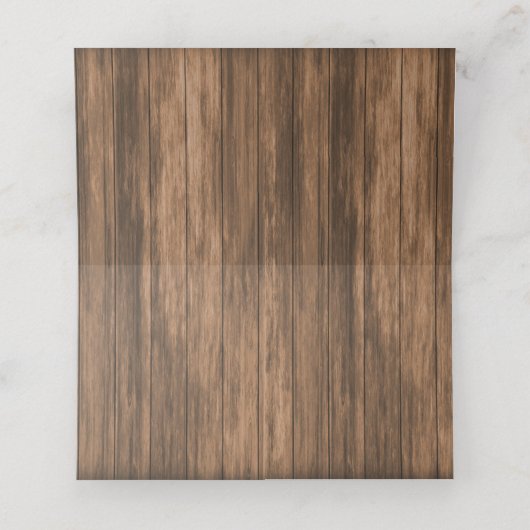 Monogramm Herz mit Wildblumen | PLATZKARTEN (Innenseite Aufgefaltet)