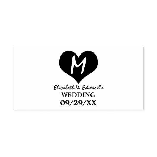 Monogramm Herz Permastempel (Design)