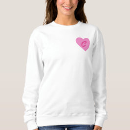 Monogramm Herz Sweatshirt