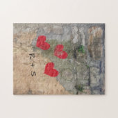 Monogramm-Herzen Puzzle (Horizontal)
