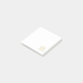 Monogramm Herzkronen Wappen Gold Gastgeschenk Hoch Post-it Klebezettel (angewinkelt)
