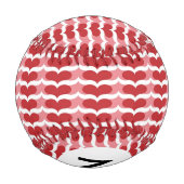 Monogramm Herzmuster Baseball (Rückseite)