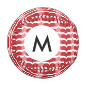 Monogramm Herzmuster Baseball (Vorderseite Links)